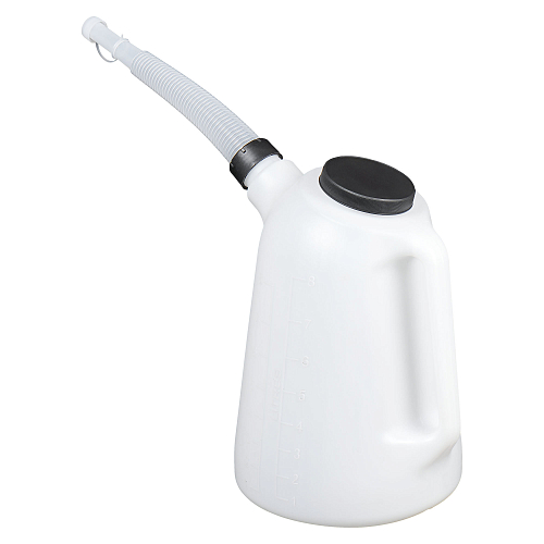 Емкость (лейка) мерная PRO 8л пластиковая для масла и тех. жидк., резьб. крышка