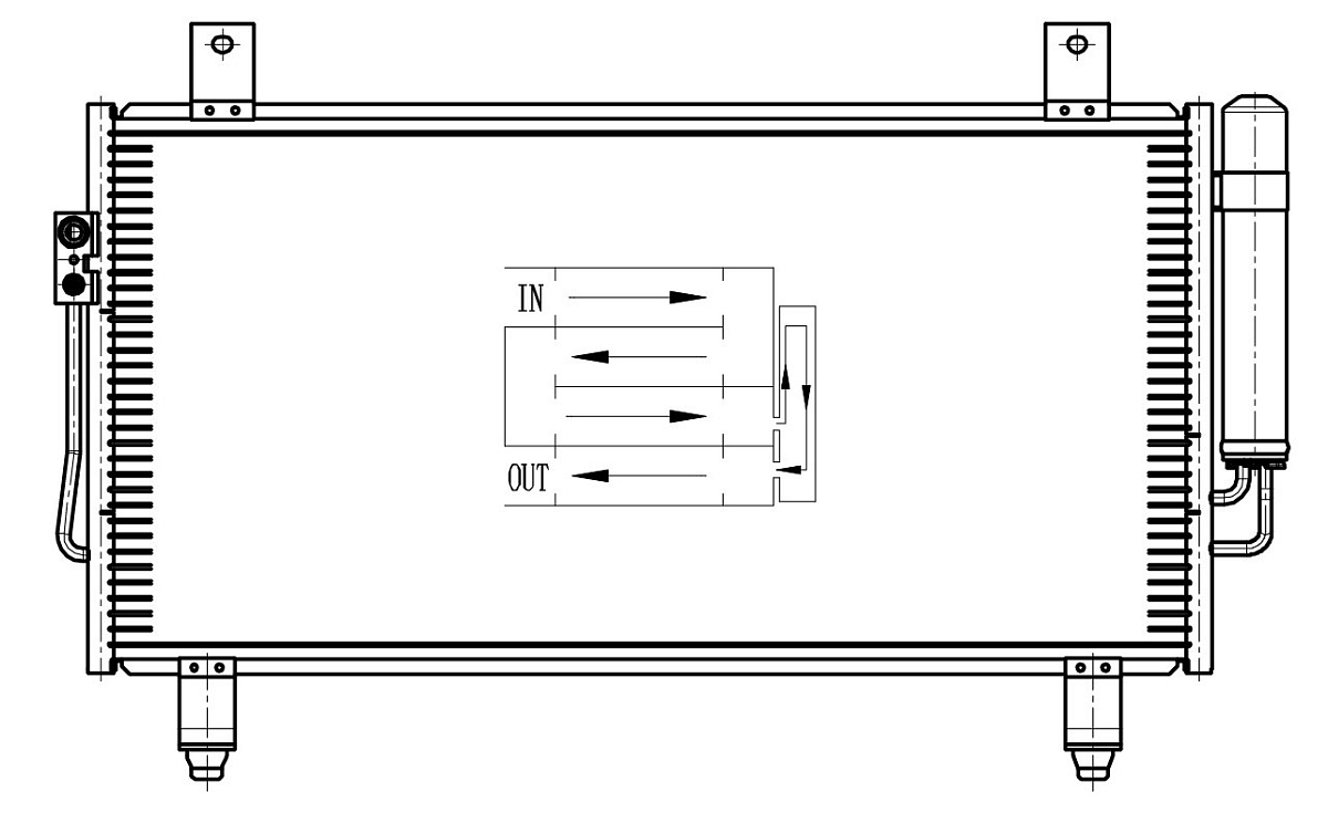Радиатор кондиционера для автомобилей Outlander (12-)
