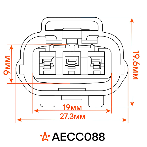 Разъём 3 pin с проводами для катушки зажигания Hyundai, KIA, Mazda, Honda, Nissan
