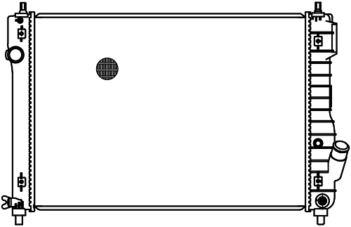 Радиатор охлаждения для автомобилей Aveo T255 (08-) 1.4i AT (паяный)