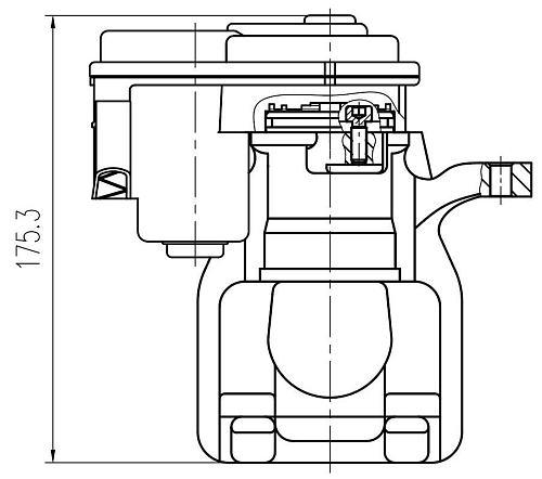 Суппорт тормозной для автомобилей Nissan Qashqai II (13-) задний правый d=36мм (автомобиль с электродвигателем стояночного тормоза)