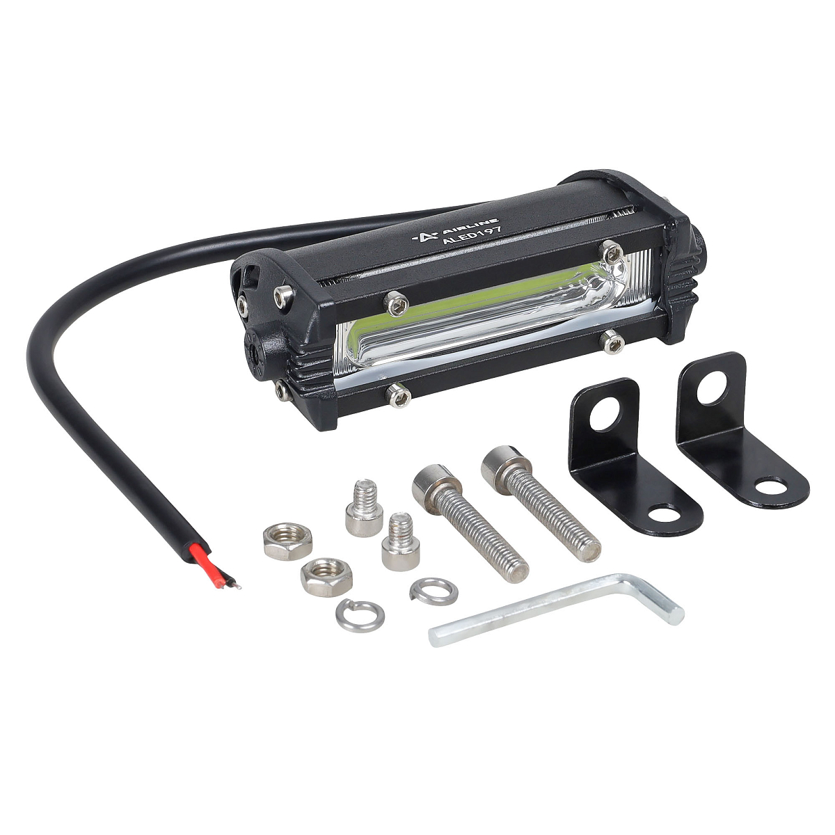 Фара (балка) светодиодная однорядная, 1COB (12LED), дальний свет, 6Вт, 108x30x47мм, 12/24В МП-серия