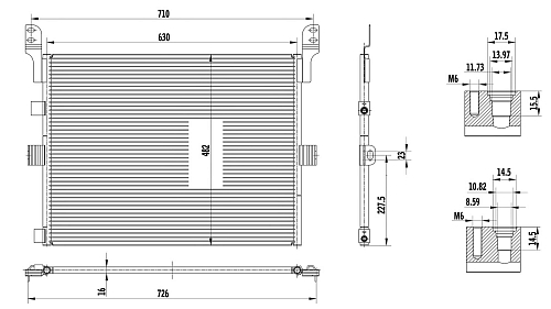 Радиатор кондиционера для автомобилей Kerax (05-)/Magnum (04-)