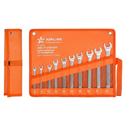 Набор ключей комбинированных PRO 10пр. (8-19мм) сумка