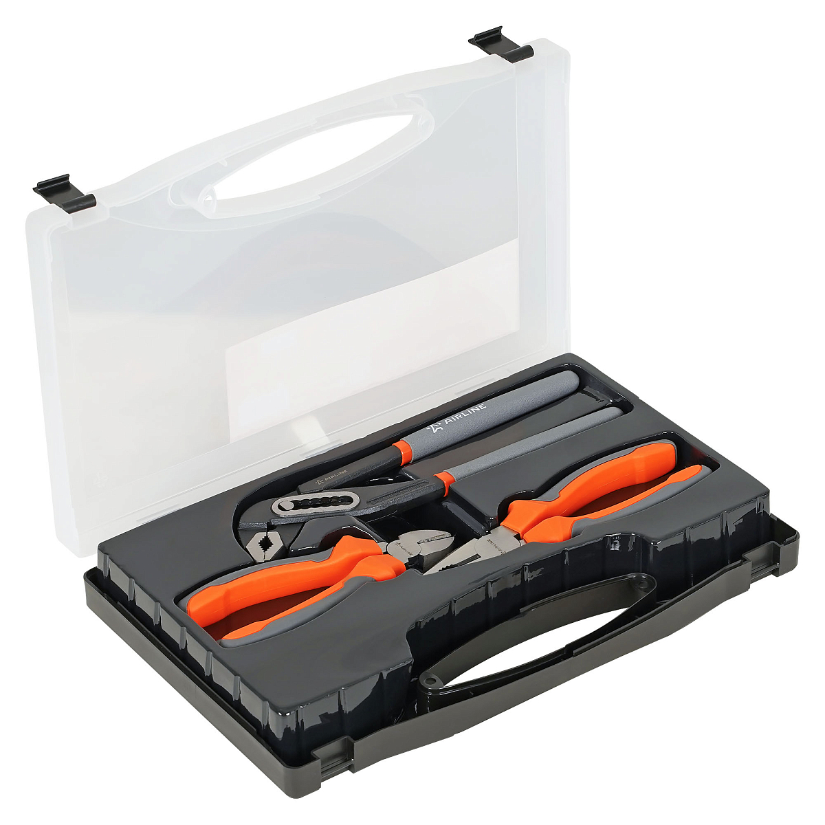 Набор ШГИ 3пр. (бокорезы 160мм, клещи трубные 250мм, пассатижи 180мм) пласт.кейс