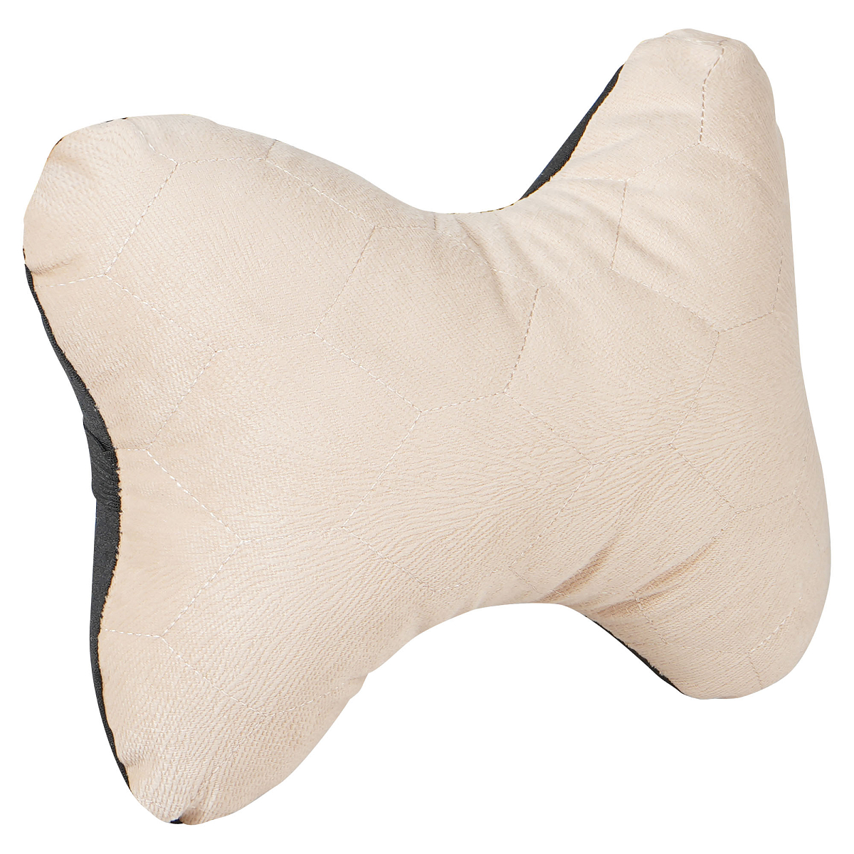 Подушка-косточка на подгол. "Алькантара", ткань, 1 шт., бежевая