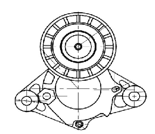 Ролик приводного ремня для автомобилей Kia Soul (08-)/Ceed (07-) 1.6d (выпуск до 2011) с натяжным механизмом