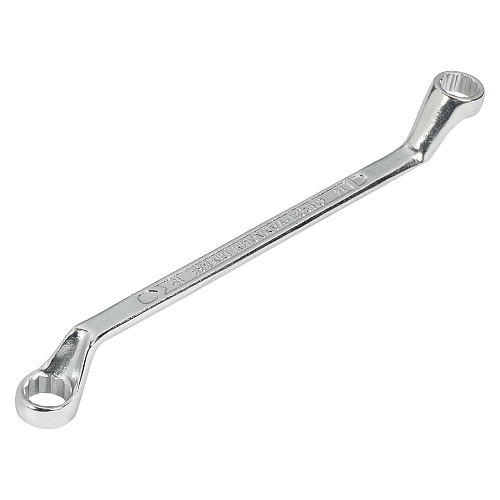 Ключ накидной с изгибом 14х15мм, пласт.подвес