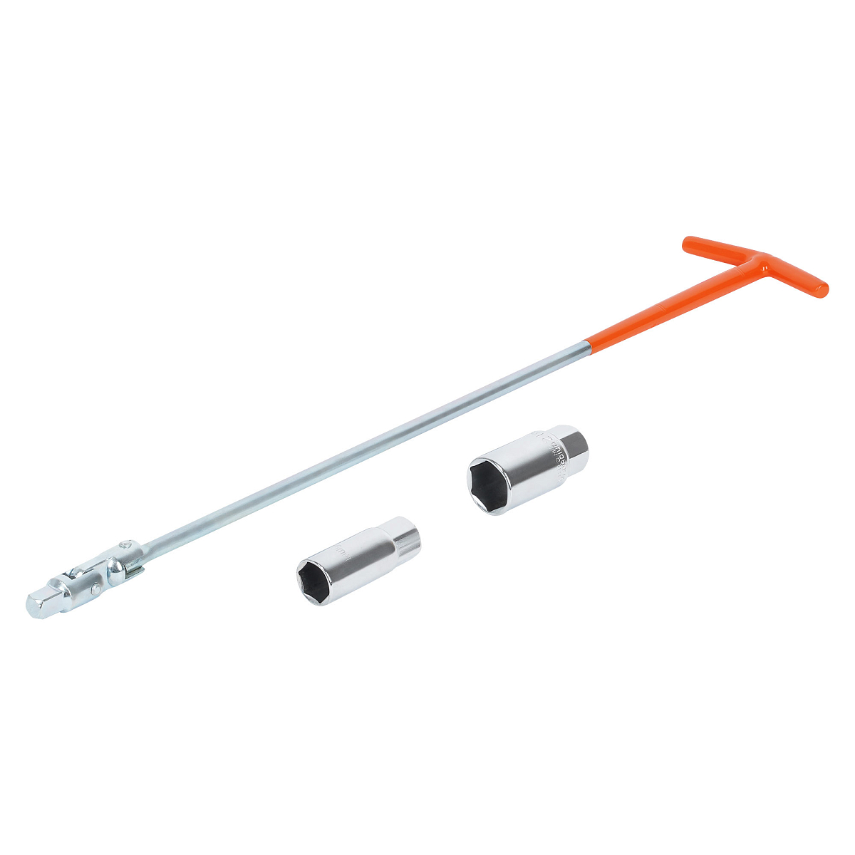 Ключ свечной Т-образный 500мм головки 16, 21мм INDUSTRY металл.рукоятка, резиновый фиксатор