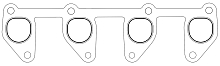 Прокладка коллектора для а/м Daewoo Nexia (94-)/Chevrolet Lanos (97-) 1.5i (выпуск.)