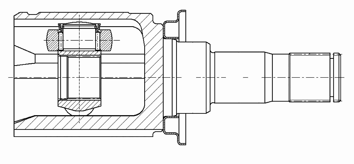 ШРУС внутренний задний для автомобилей Mitsubishi Outlander XL (05-) 2.4i CVT 4WD