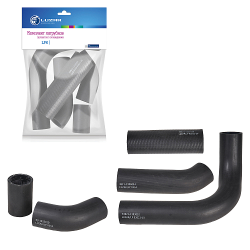 Патрубки охлаждения для автомобилей ГАЗ 3302 (402) (EPDM, кмпл., 5шт.)