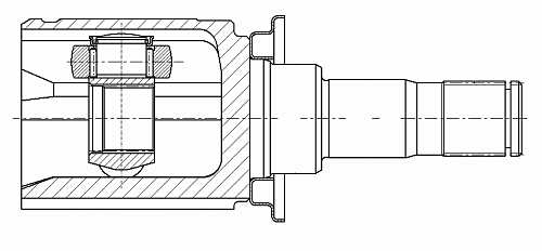 ШРУС внутренний задний для автомобилей Mitsubishi Outlander XL (05-) 2.4i CVT 4WD