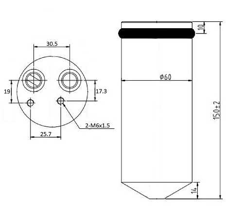 Ресивер-осушитель конденсора для автомобилей Lanos (02-)