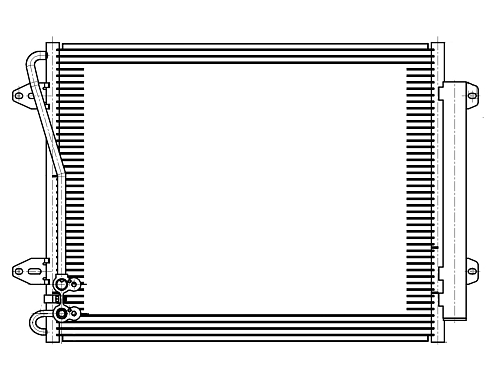 Радиатор кондиционера для автомобилей Passat B6 (05-)