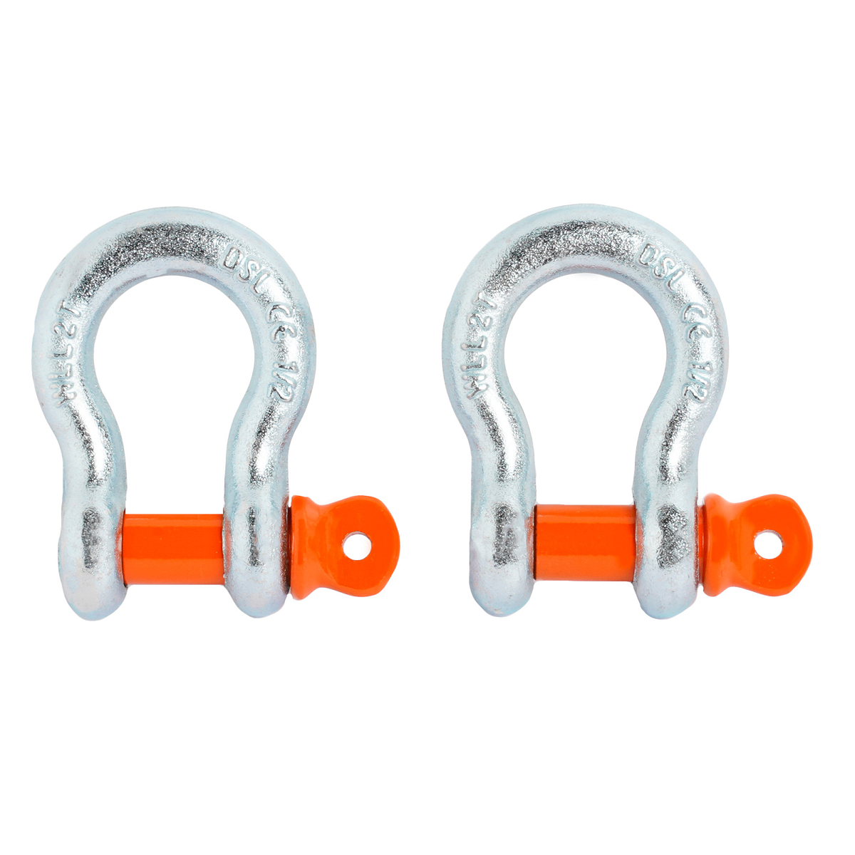 Шаклы буксировочные металлические 2 т / 8 т с сумкой, набор 2 шт.