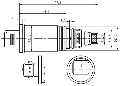Клапан регулирующий компрессора кондиционера для а/м CEED (12-)/Cerato III (13-) (тип Hсс)