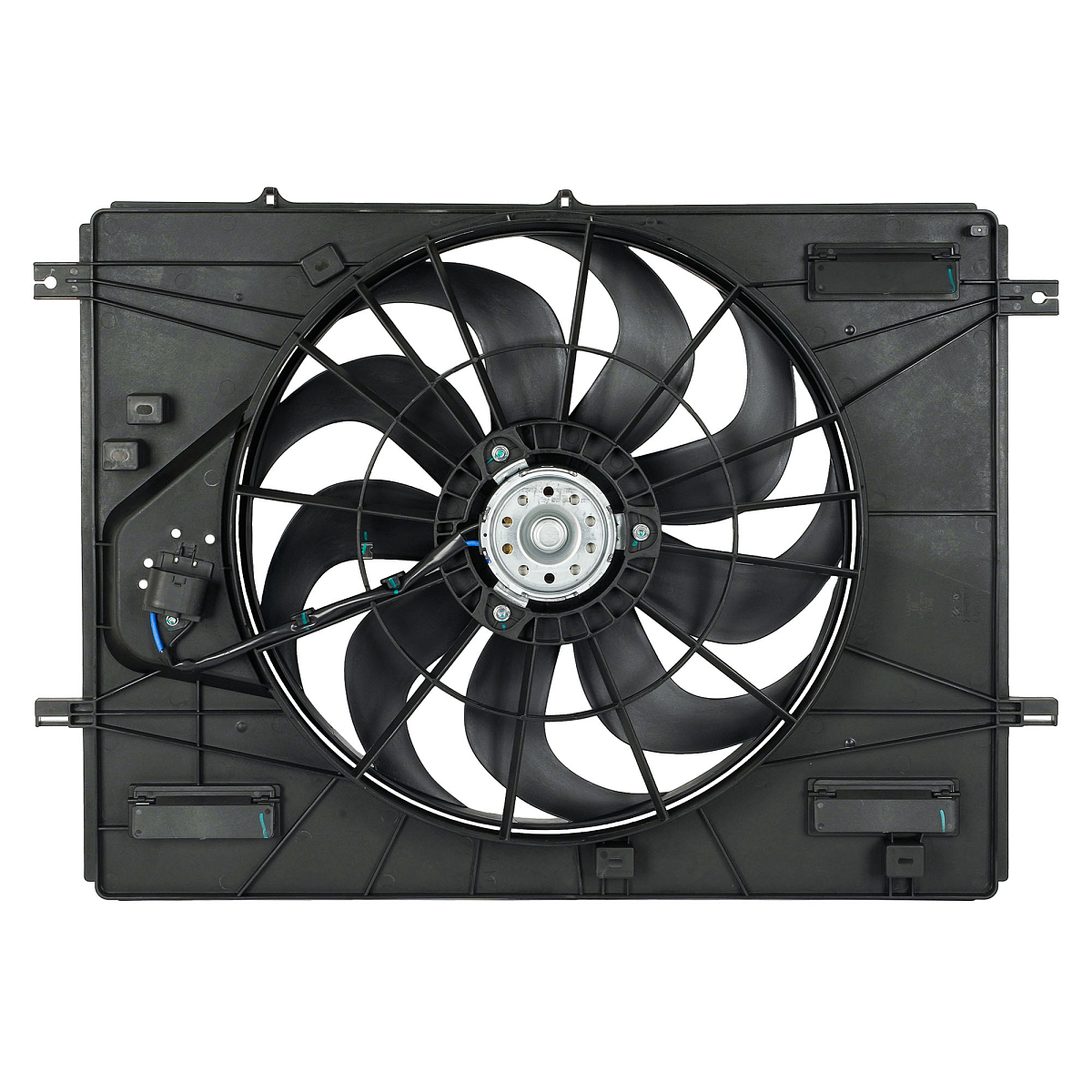 Электровентилятор охлаждения для автомобилей Changan UNI-K (20-) 2.0T (с кожухом)