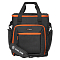 Сумка-холодильник (термосумка) на колесах с телескоп.ручкой 48 л, водонепр., черн./оранж.