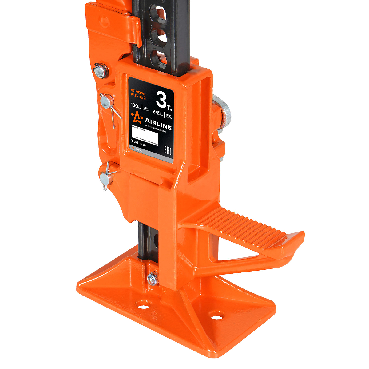 Домкрат реечный 33" 3т 130-645мм PRO усил. мех МП-серия