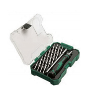 Инструмент для точных работ, набор 22пр. (рукоятка, биты PH, SL, HEX, TORX), пласт. кейс МП-серия