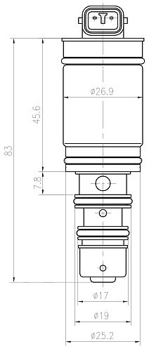 Клапан регулирующий компрессора кондиционера для автомобилей Touareg (02-) (тип Denso)