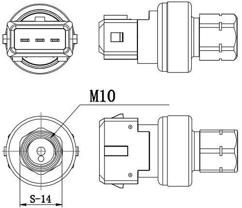 Датчик давления хладагента для автомобилей Volvo XC60 (08-)/XC70 (07-)/S60 (10-)