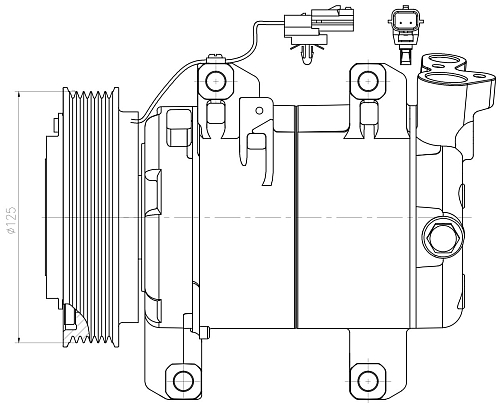 Компрессор кондиционера для автомобилей Renault Koleos (08-)/Nissan Teana J32 (08-) 2.5i