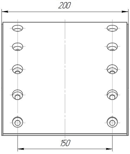 Накладка тормозной колодки для прицепов BPW/SAF (WVA 19094) ремкомплект 8 шт. R2 с заклёпками