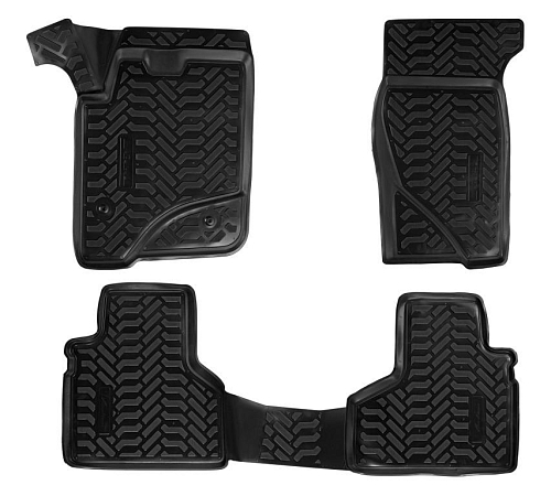 Ковры для Chevrolet Niva (02-), 4 шт., выс. борт, 3D, ТЭП, черн.