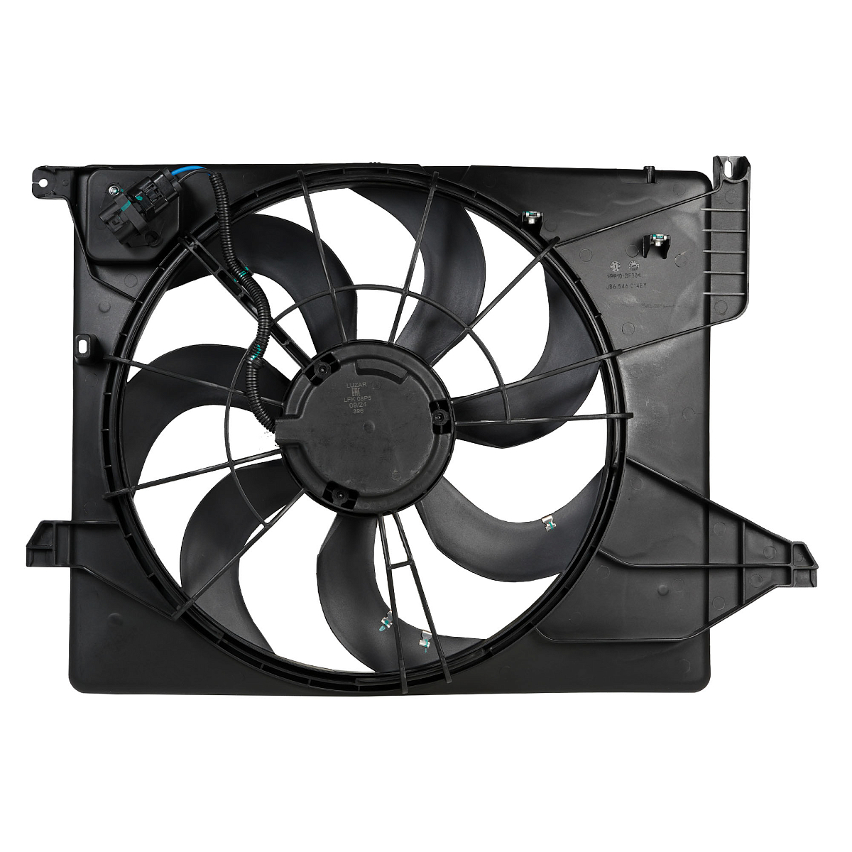 Электровентилятор охлаждения для автомобилей KIA Sorento (09-) 2.4i (с кожухом и резистором)