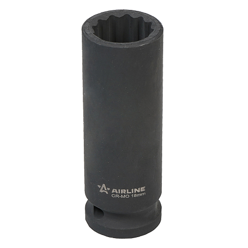 Головка ударная торцевая 1/2"DR двенадцатигранная 18мм, L=78мм