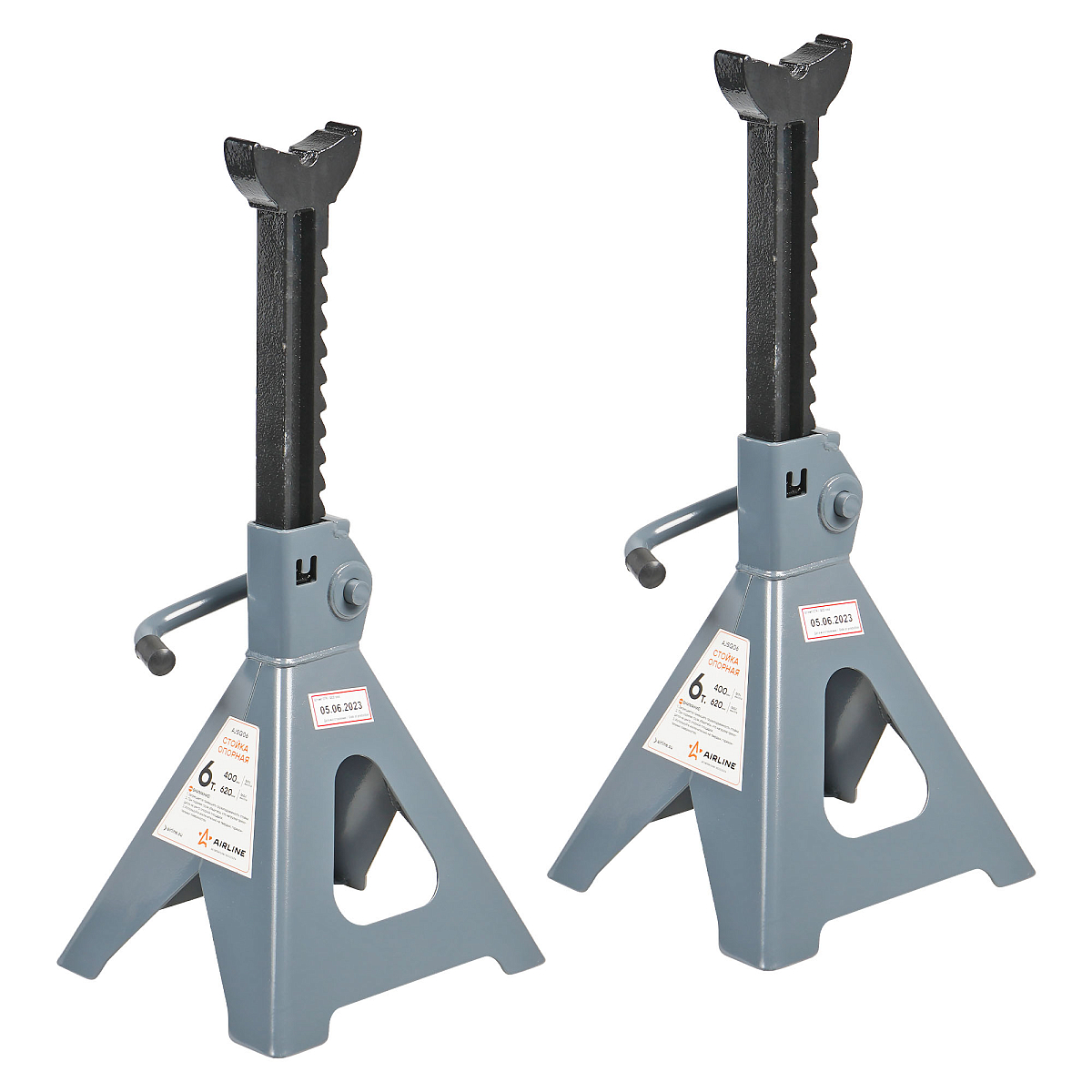 Стойка опорная 6т 400-620мм, зубчатый механизм, 2 шт.
