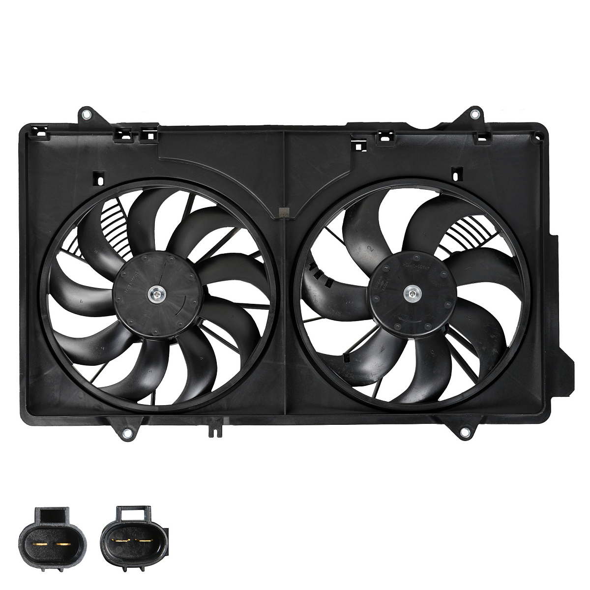 Электровентилятор охлаждения для автомобилей Mazda CX-5 (12-)/CX-5 II (17-) 2.0i/2.5i (2 вент.) (c кожухом)