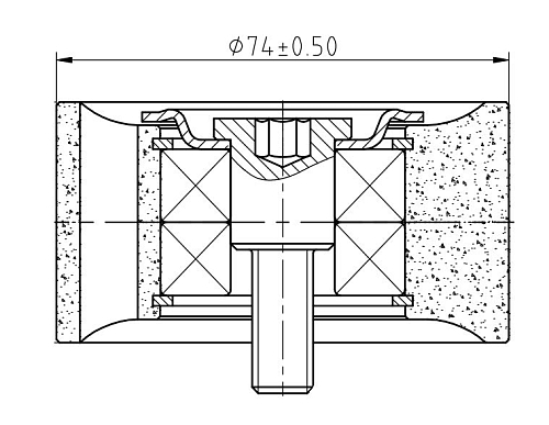 Ролик приводного ремня для автомобилей МАЗ 5340/6501 (дв. Weichai WP7) (опорный) гладкий
