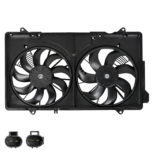 Электровентилятор охлаждения для автомобилей Mazda CX-5 (12-)/CX-5 II (17-) 2.0i/2.5i (2 вент.) (c кожухом)