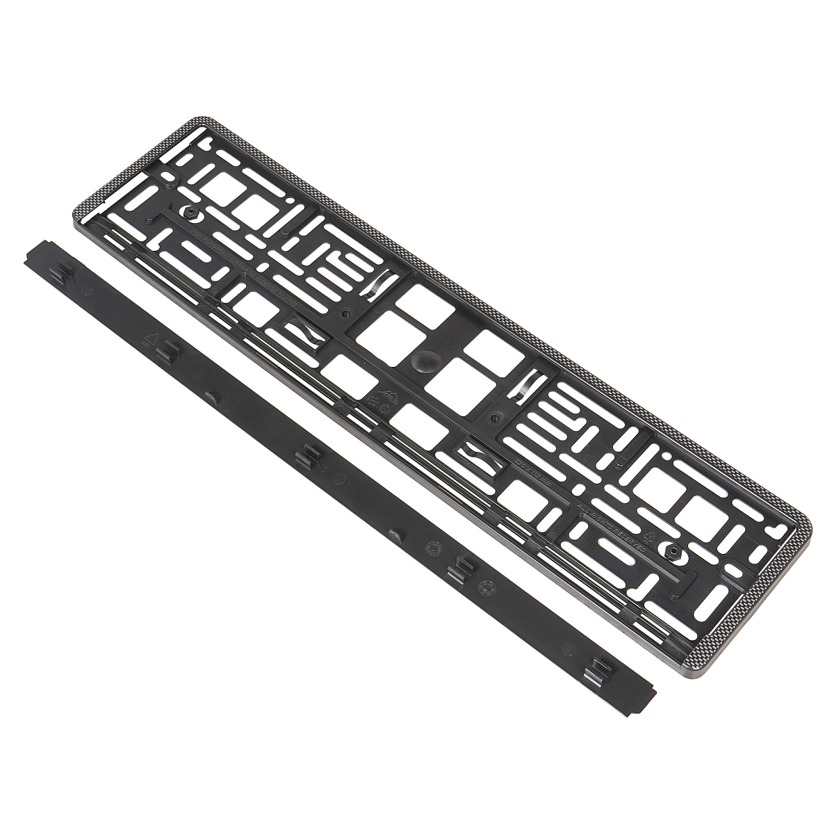 Рамка под номерной знак "Карбон", с планкой