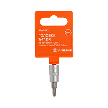 Головка 1/4"DR со вставкой TORX с отверстием TX20, L=37мм