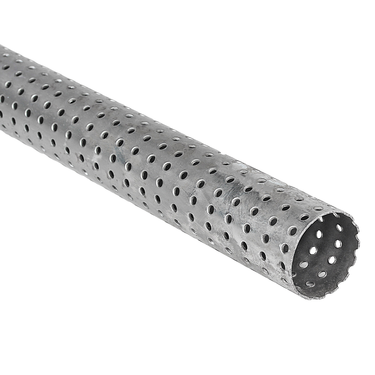 Труба прямая перфорированная 51х1000 (d=51х1.2, L=1000мм) (алюминизированная сталь)