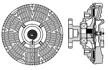 Муфта вязкостная для автомобилей КАМАЗ Компас 9 (43089)/JAC N75/N80/N90 (без крыльчатки)