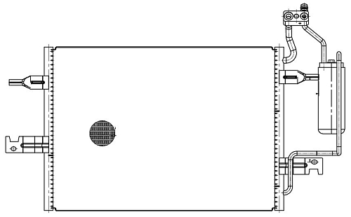 Радиатор кондиционера для автомобилей Meriva A (03-)