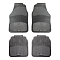 Ковры полимерные с ковролин. вставками в салон автомобиля, универсальные, цвет черн./сер., компл. 4 шт.