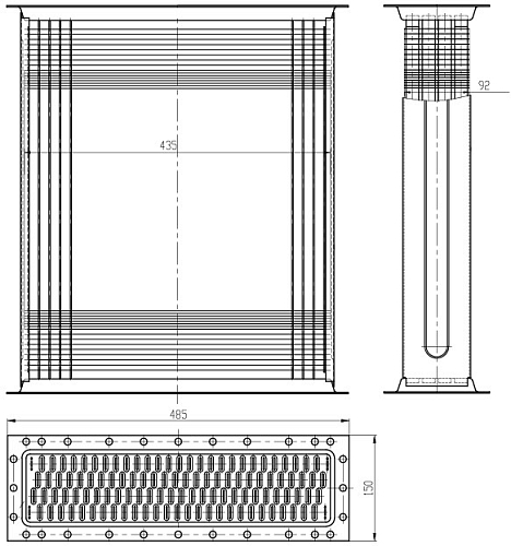 Радиатор охл. (сердцевина) для трактора МТЗ-80/82 (алюм.)