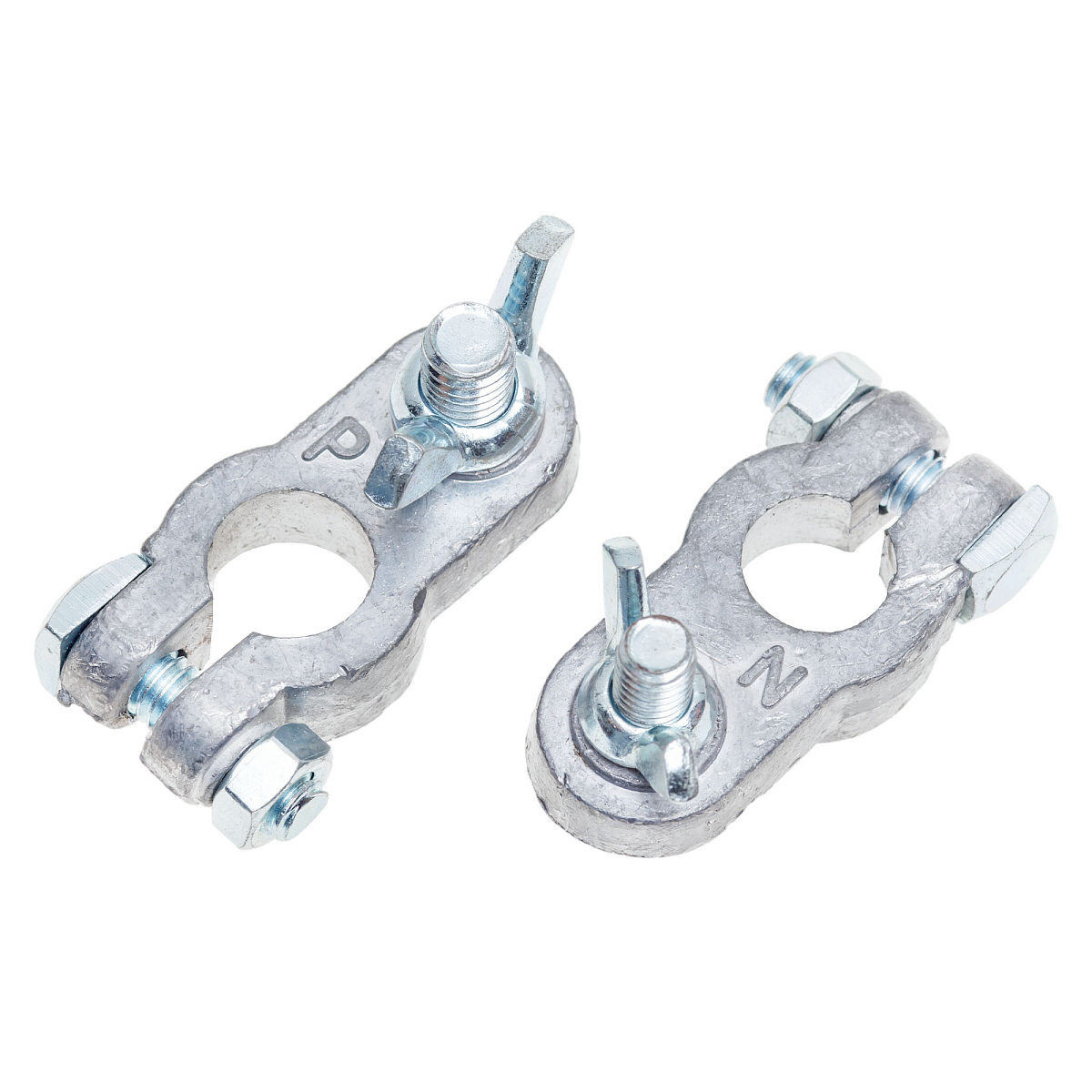 Клеммы АКБ в комплекте свинец, гайка-барашек 8мм/10мм