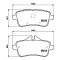Колодки тормозные дисковые задние для автомобилей Mercedes ML (W166) (11-) / GLS (X166) (15-)