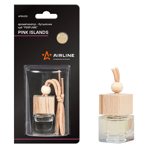 Ароматизатор-бутылочка куб "Perfume" PINK ISLANDS