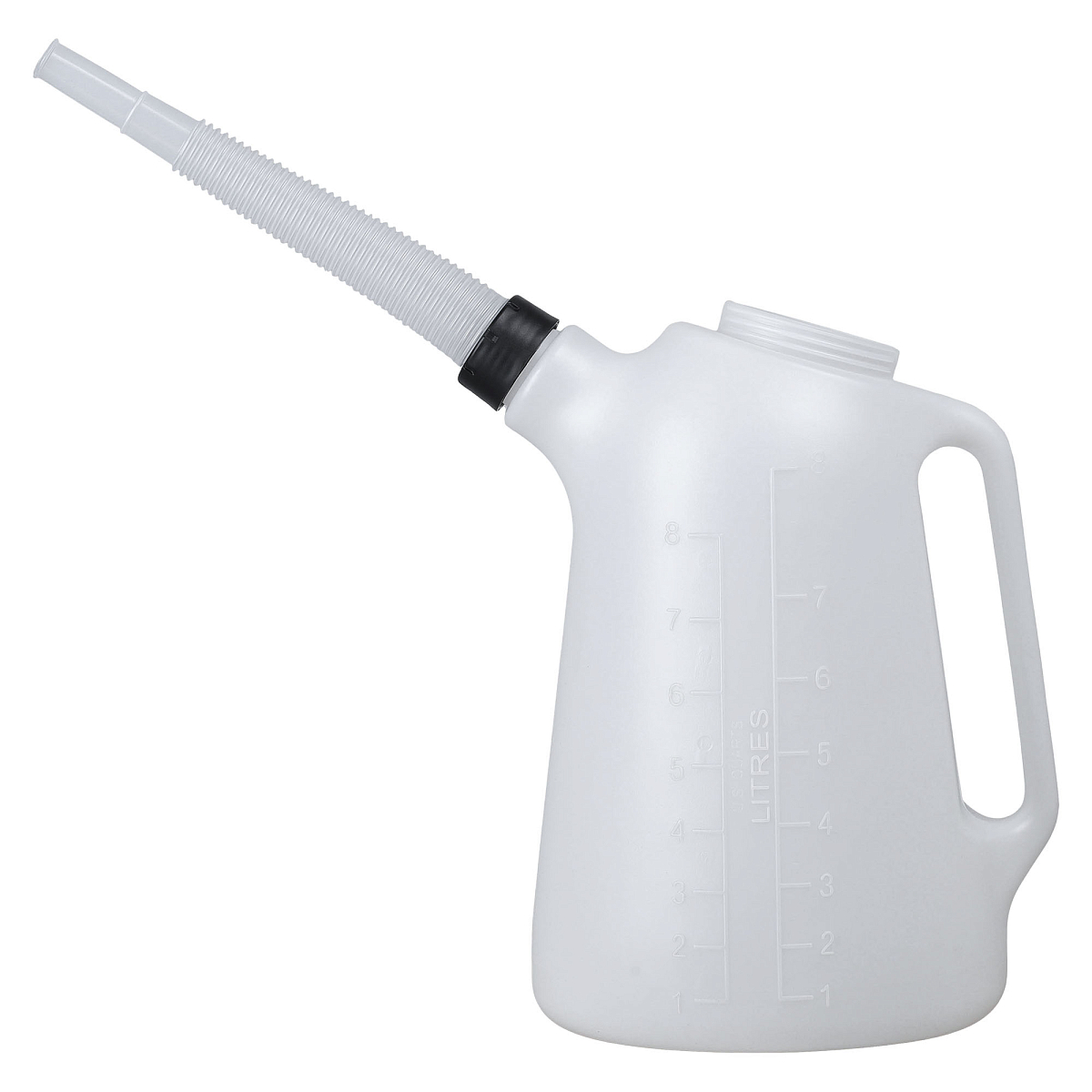 Емкость (лейка) мерная 8л пластиковая для масла и технических жидкостей