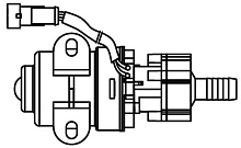 Насос водяной (электрический) (18мм, 12В, евроразъём) для автомобилей ГАЗ 3221/2217
