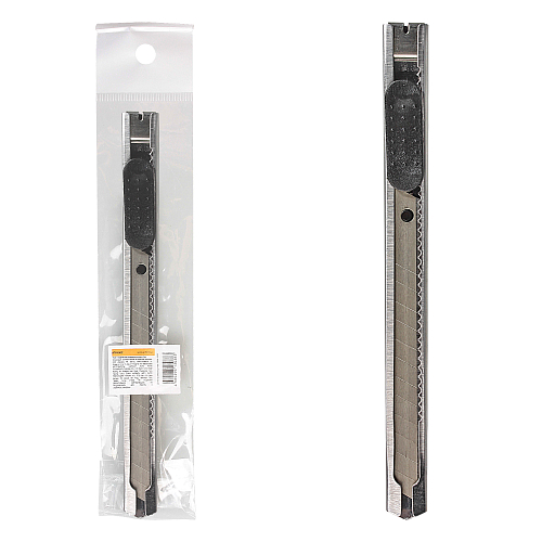 Нож с выдвижным сменным лезвием металл 9мм