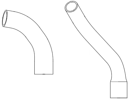 Патрубки охл. для а/м ГАЗель 3302 Cummins 2.8D (EPDM, кмпл., 2 шт.)